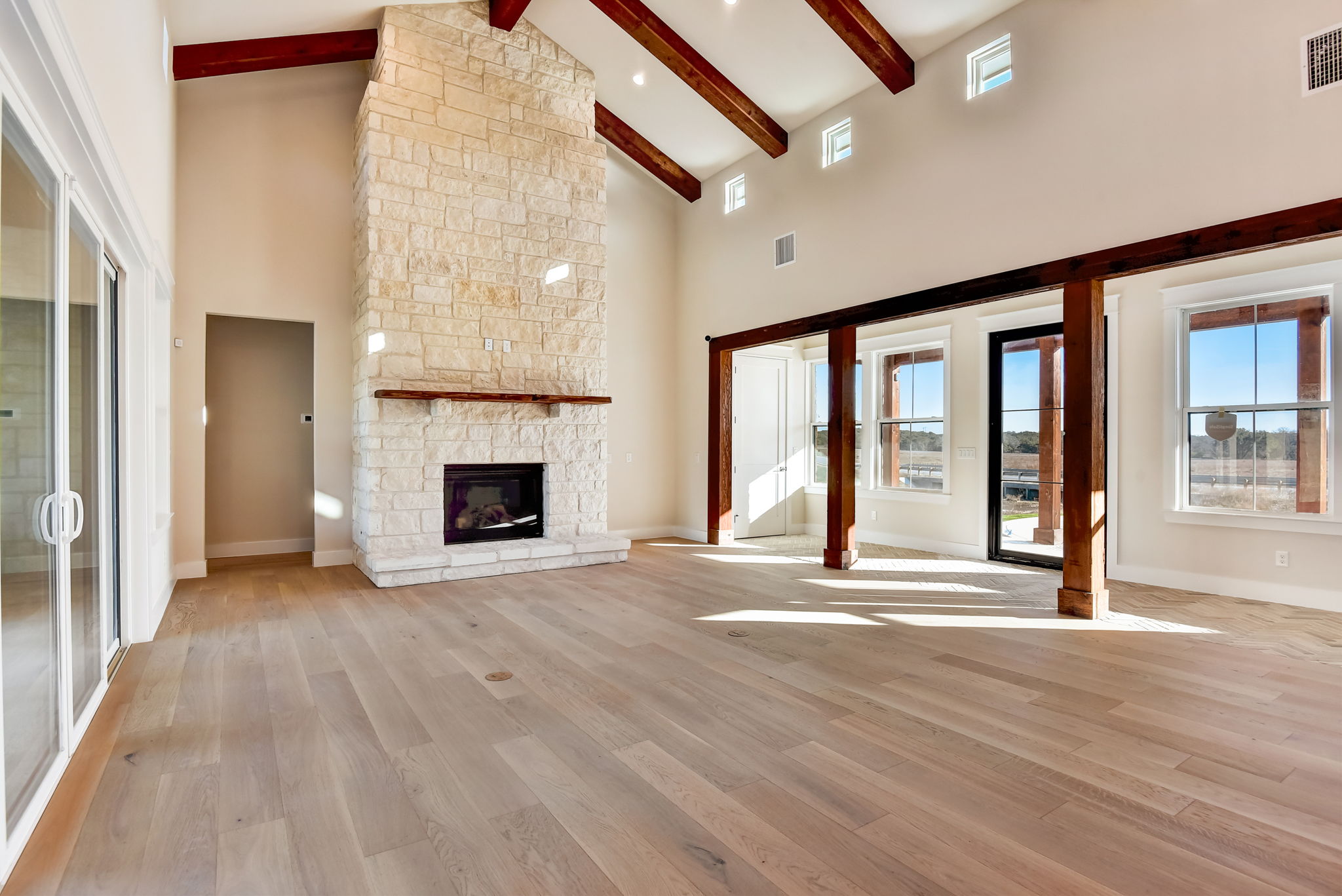 Living room with engineered oak floors